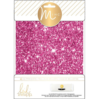 Heidi Swapp - Minc Glitter Sheets 6X8 4/Pkg. A glitzy finish to projects with glitter foil sheets! Available at Embellish Away in Bowmanville Ontario Canada.