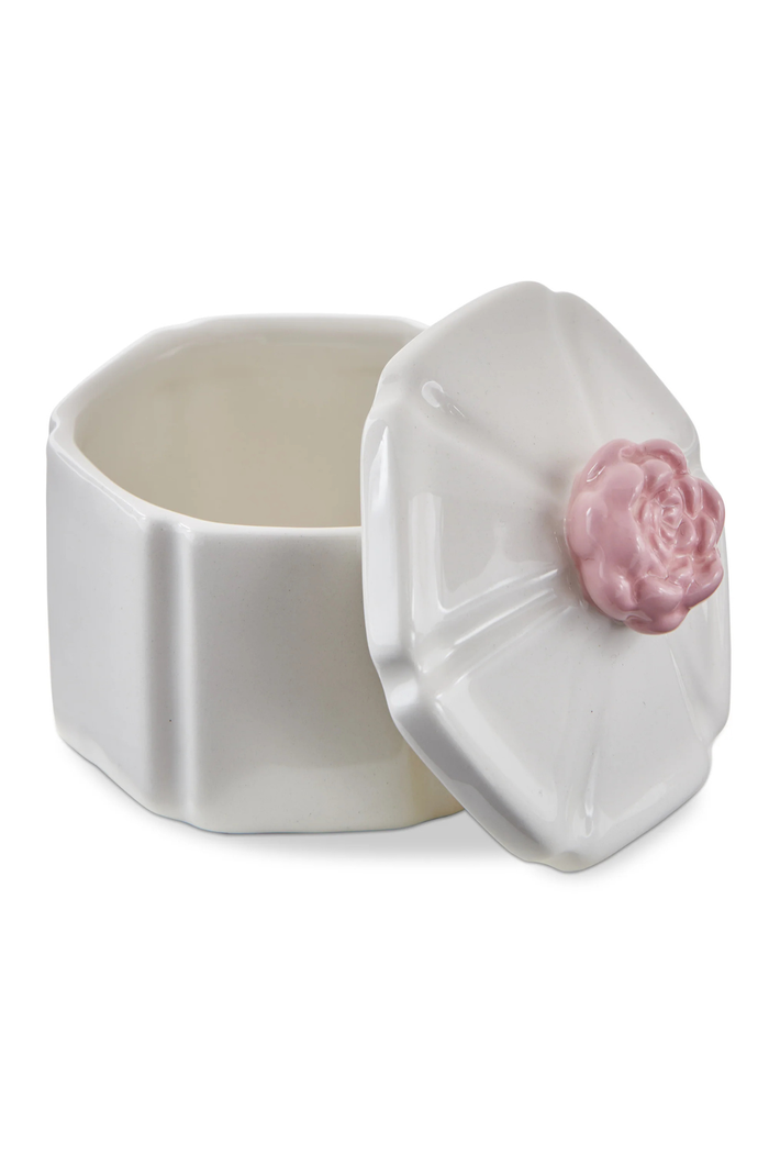 Hex Flower Lidded Trinket Box