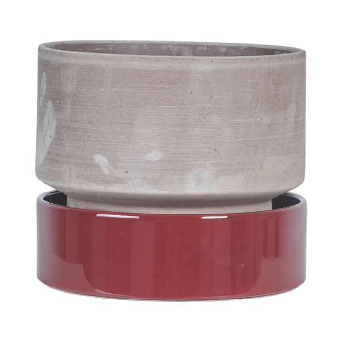 Hoff Mix Pot/Saucer