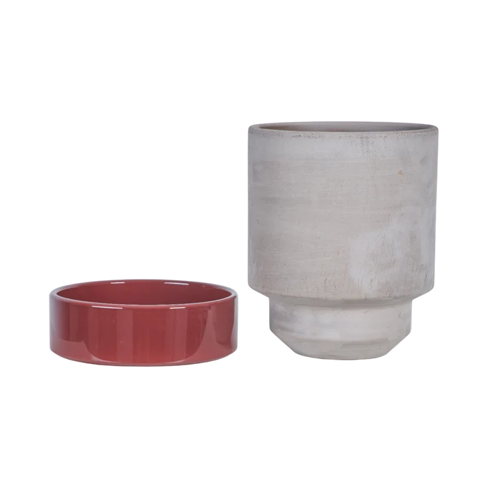 Hoff Mix Pot/Saucer