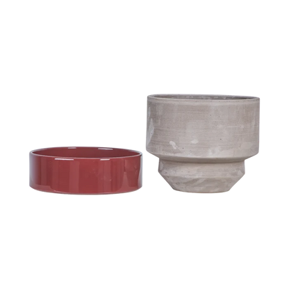 Hoff Mix Pot/Saucer