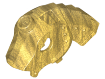 Horse Battle Helmet, Stud on Top and 4 Neck Plates (Unicorn)