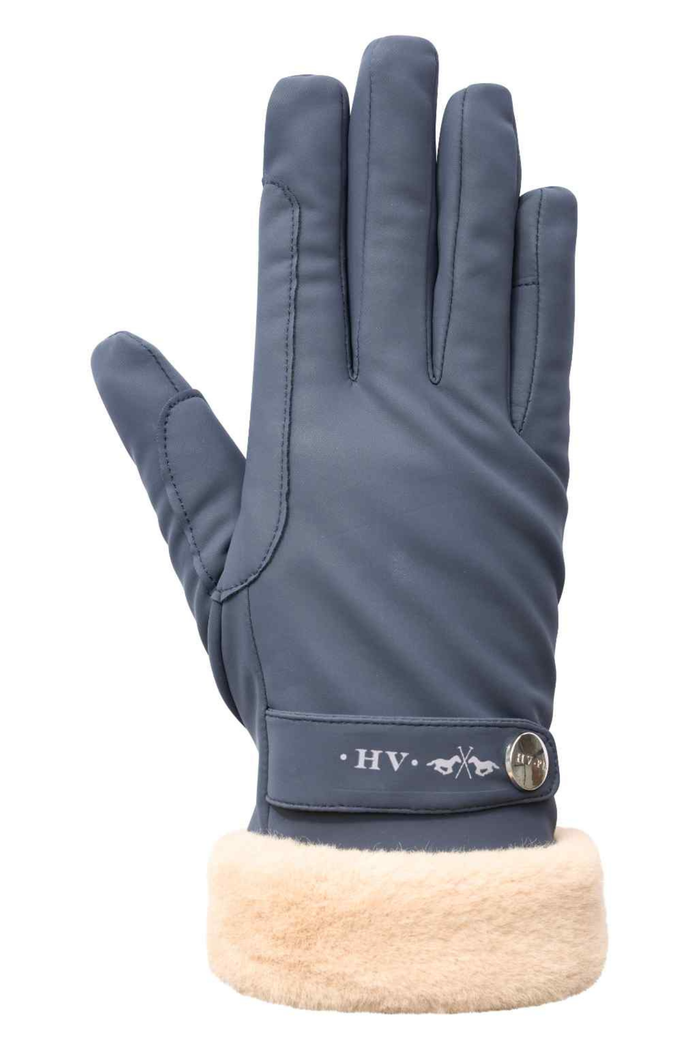 HV Society Gloves HVSGarbine Navy 0207103350 fleece lined gloves Shop HV Society at Dotique