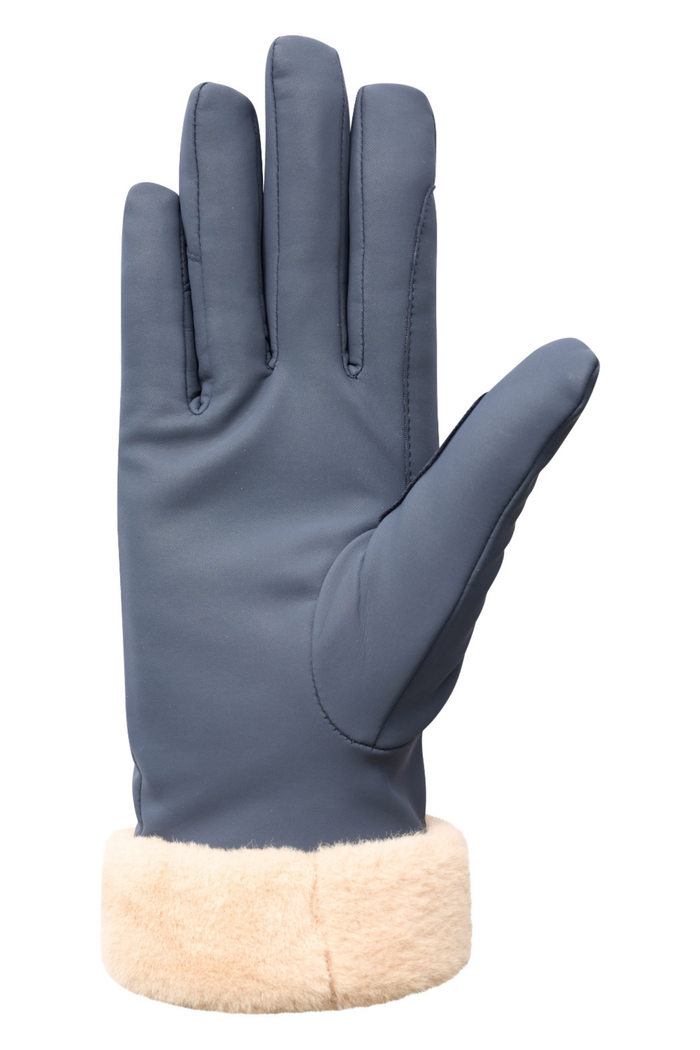 HV Society Gloves HVSGarbine Navy 0207103350 blue fleece lined glove Shop HV Society at Dotique