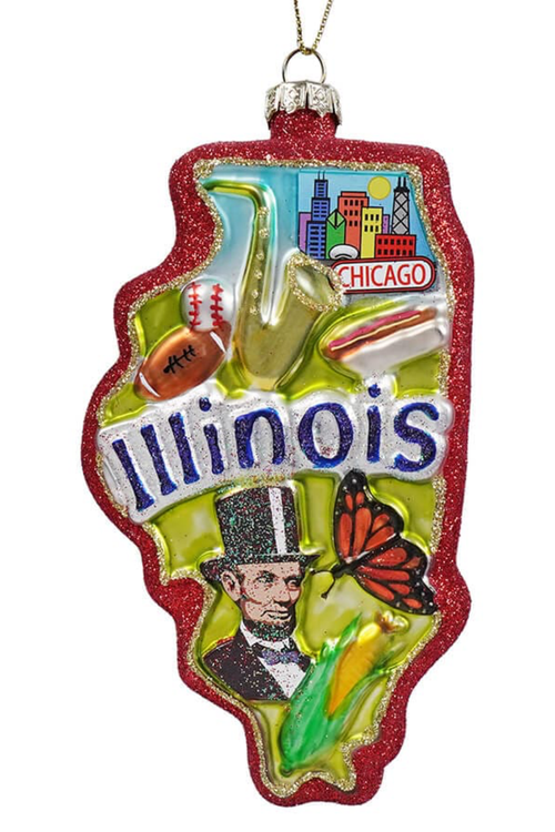 Illinois Glass Ornament
