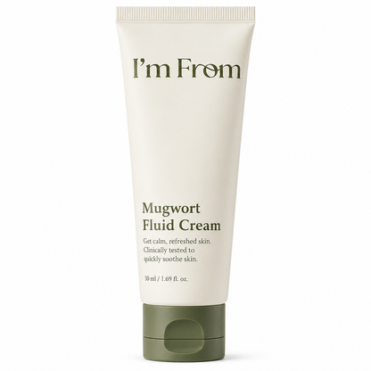 I'm From Mugwort Fluid Cream 50ml thumbnail tube with sage green lid