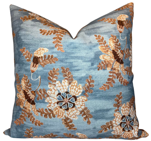 Joseph's Floral Pillow Cover in Indigo