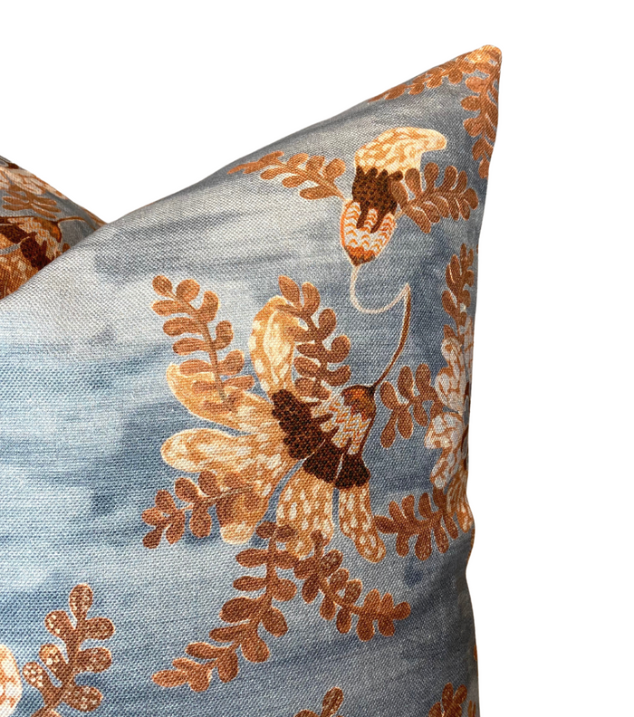 Joseph's Floral Pillow Cover in Indigo