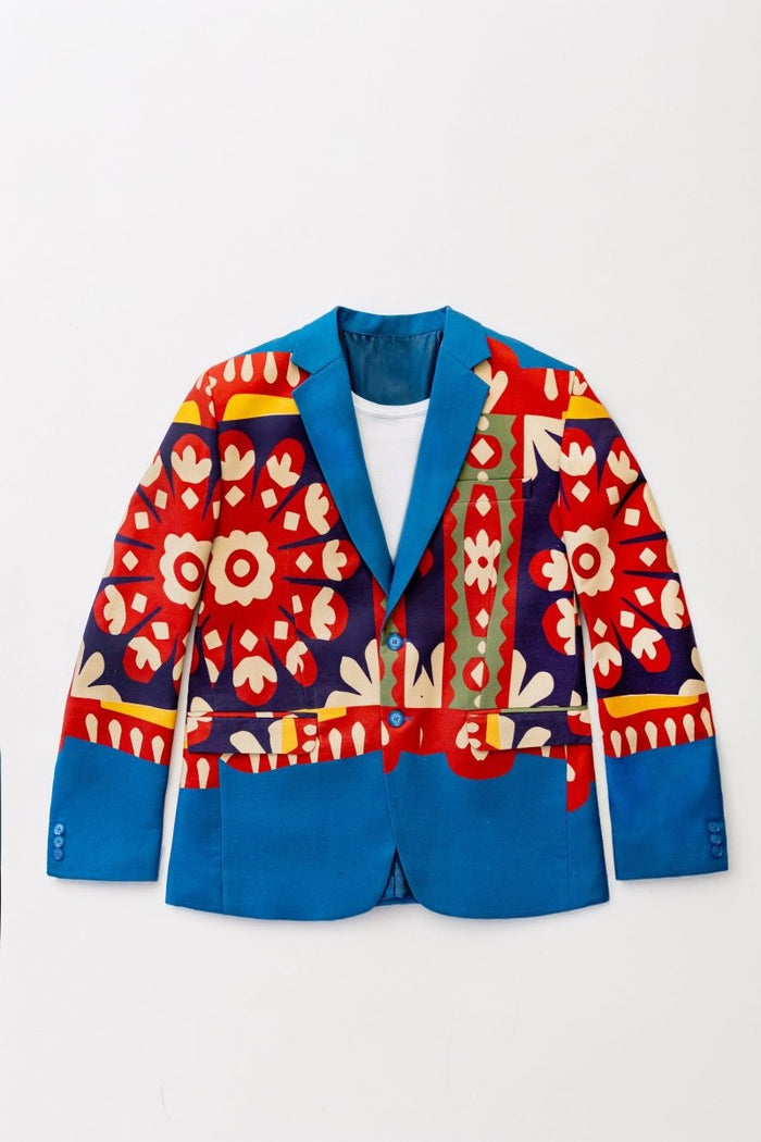 Summer Light Blazer - Kanaat in Blue - Naymish Designs