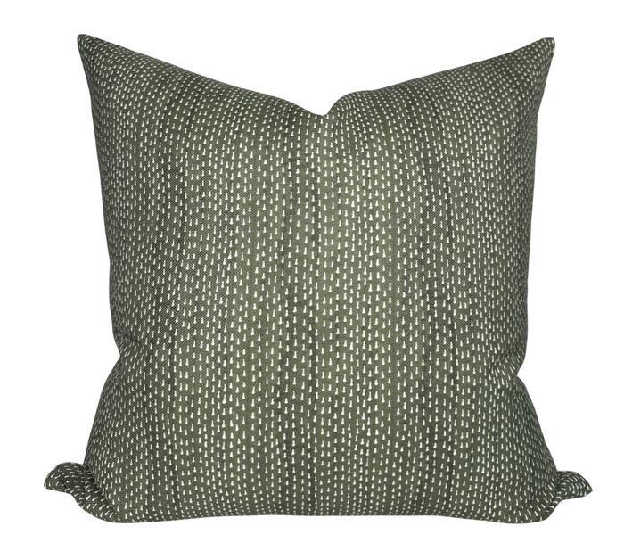 Kantha Pillow Cover in Willow, Maresca Textiles