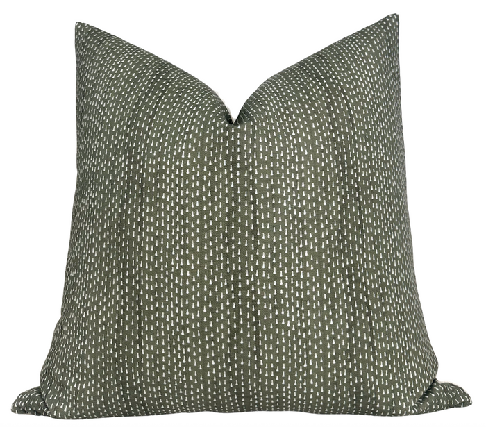 Kantha Pillow Cover in Willow, Maresca Textiles