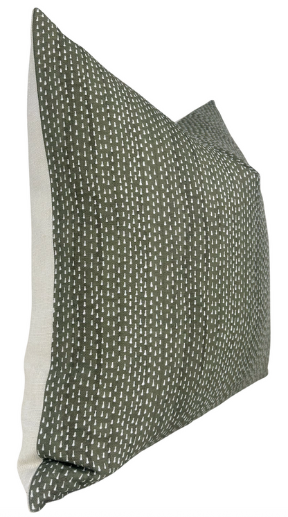 Kantha Pillow Cover in Willow, Maresca Textiles