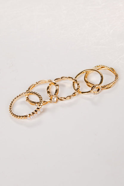 gold rings set of 5