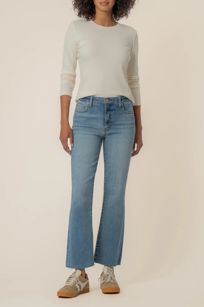 Kelsey High Rise Ankle Flair Achievement Wash