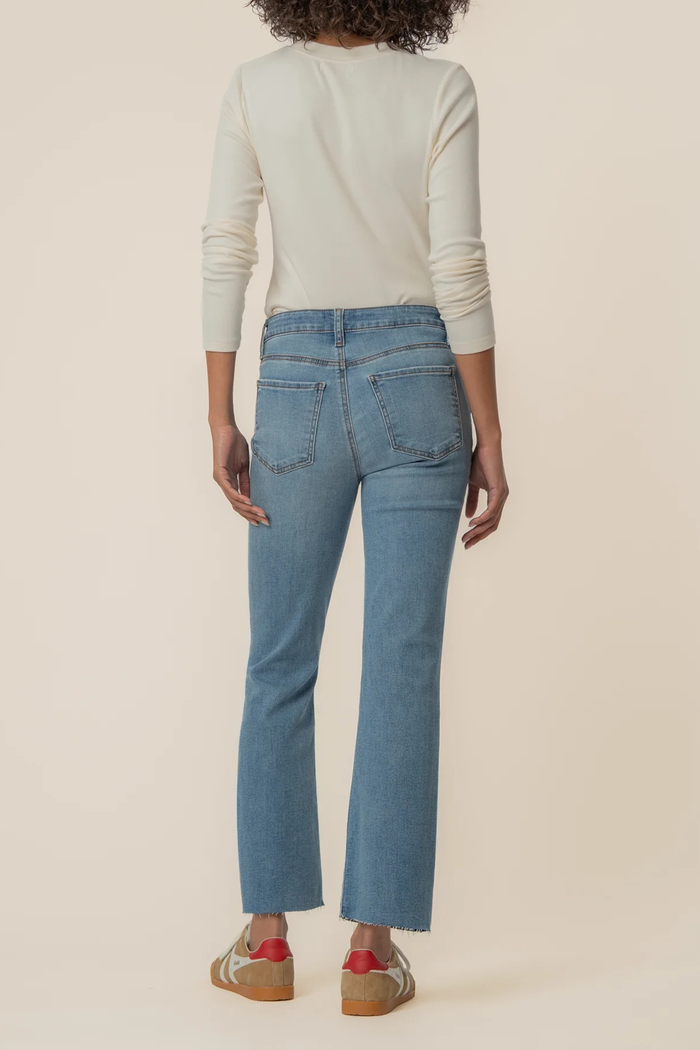 Kelsey High Rise Ankle Flair Achievement Wash