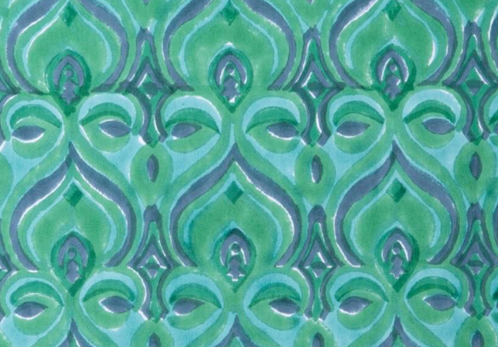 Khiva Pillow Cover in Blue + Green