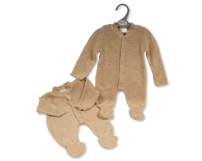 Knitted Baby Long Romper (NB-9 Months) (PK6) Bw-10-834