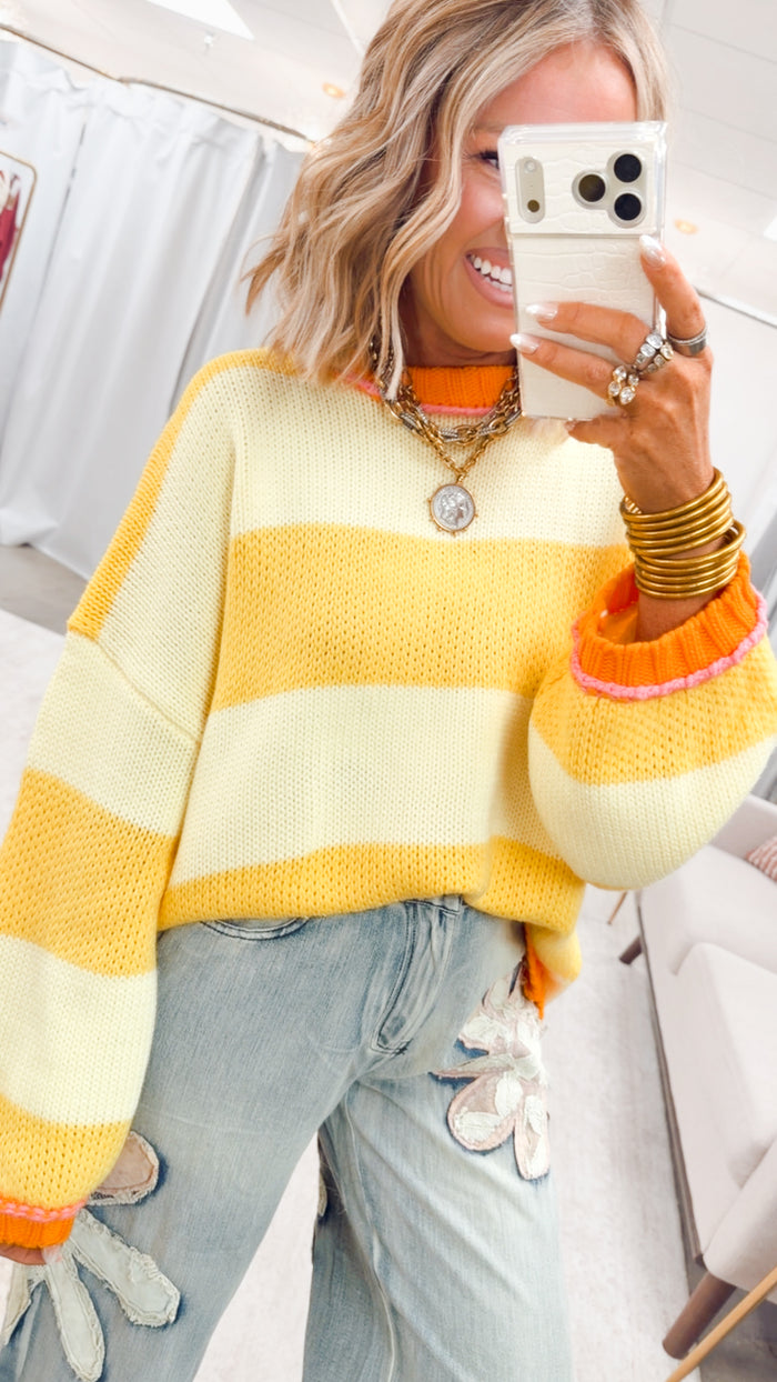 Lemonade Pop Sweater-Lemon/Yellow