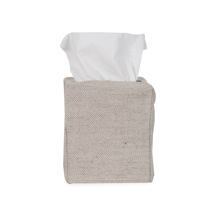 Using a beautiful 100% linen, The Linen Tissue Box Cover provides a neutral palette to any tissue box, which improves on stylistic decisions for any countertop or nightstand.