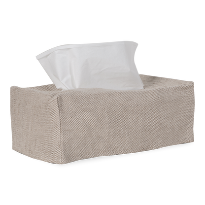 Using a beautiful 100% linen, The Linen Tissue Box Cover provides a neutral palette to any tissue box, which improves on stylistic decisions for any countertop or nightstand.