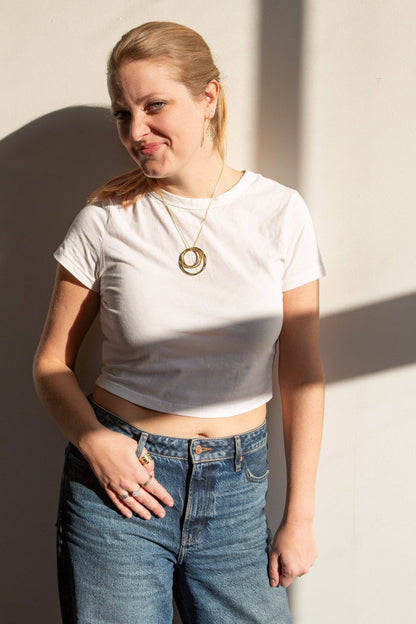 Linked Rings Pendant Necklace