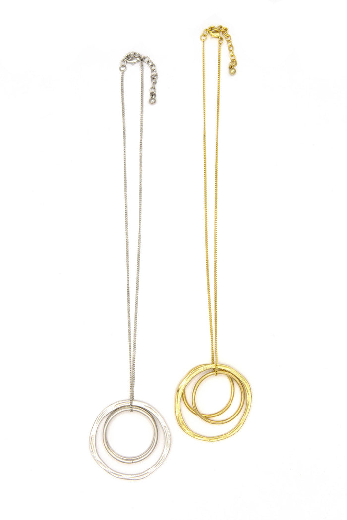 Linked Rings Pendant Necklace