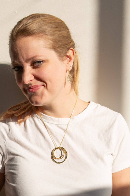 Linked Rings Pendant Necklace