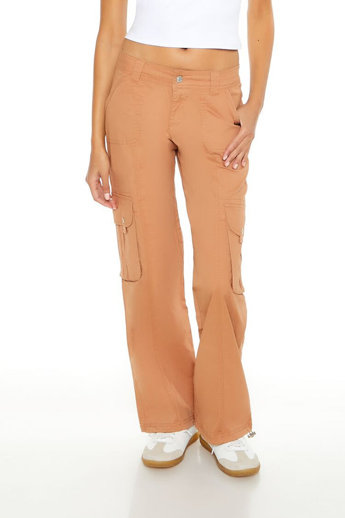 Low-Rise Straight-Leg Cargo Pants