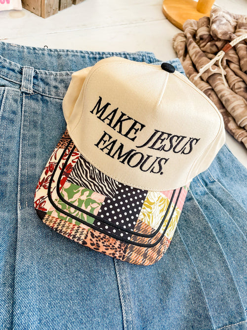 Make Jesus Famous Patchwork Hat