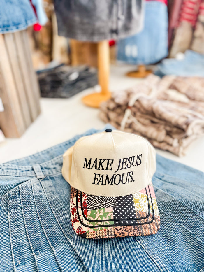 Make Jesus Famous Patchwork Hat