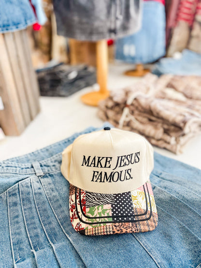 Make Jesus Famous Patchwork Hat