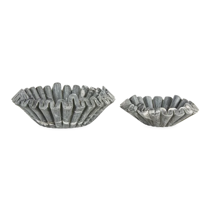 Marble Ruffle Bowl