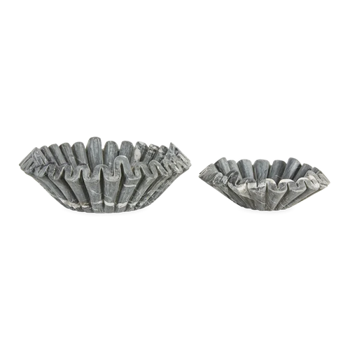 Marble Ruffle Bowl