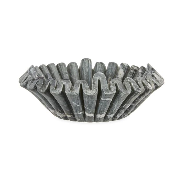Marble Ruffle Bowl