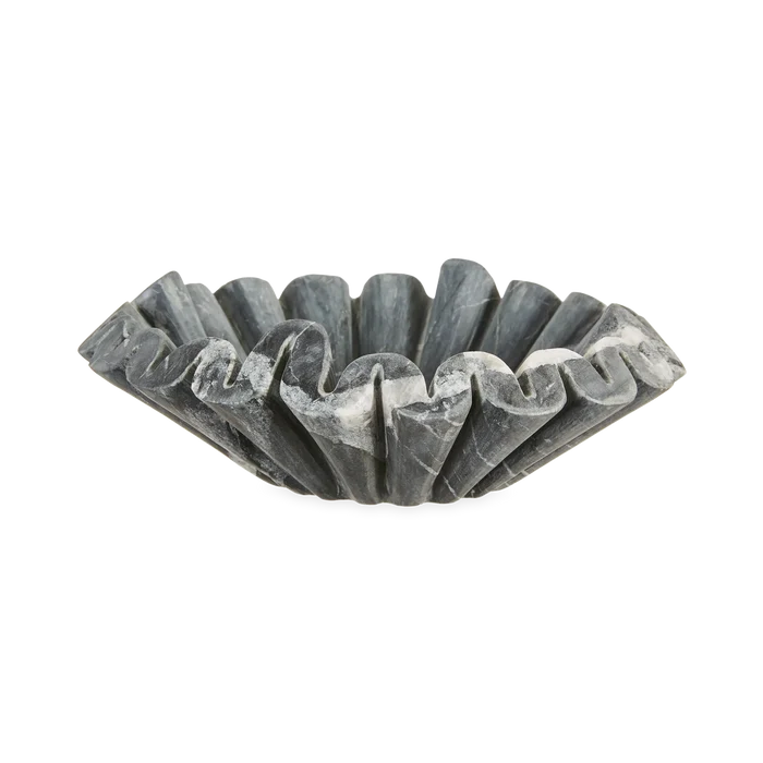Marble Ruffle Bowl