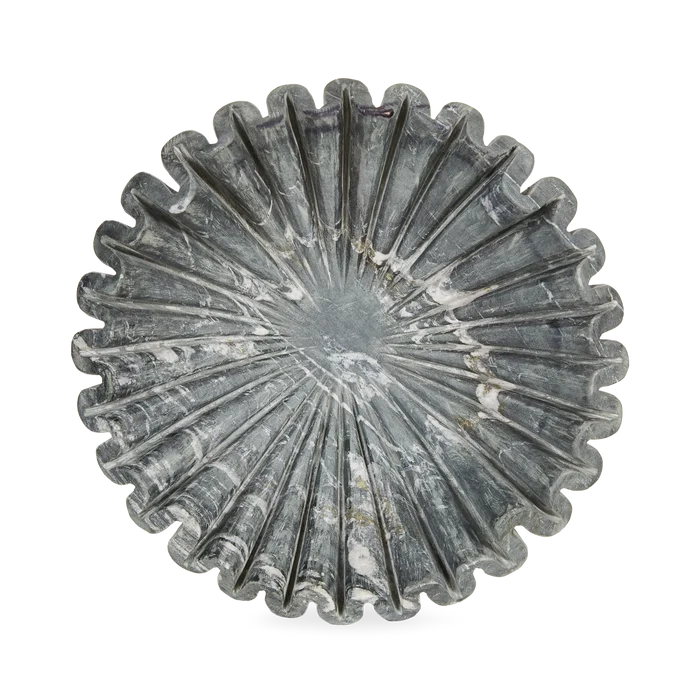 Marble Ruffle Bowl