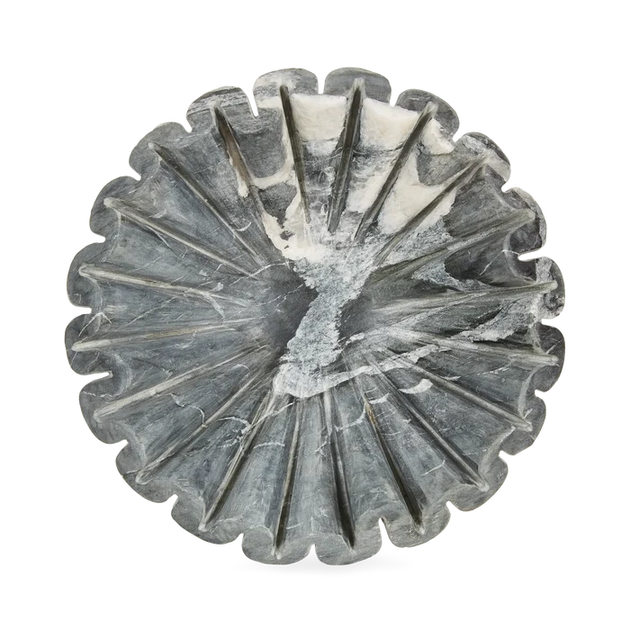 Marble Ruffle Bowl