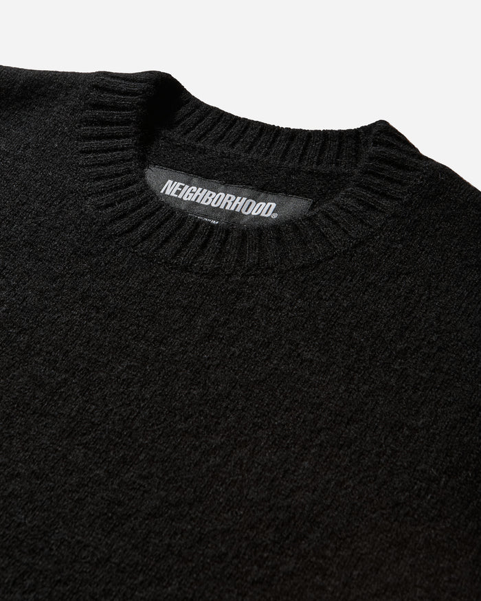 Neighborhood Plain Crewneck Sweater Black Knitwears Sweaters 252FUNH-KNM03 BLACK