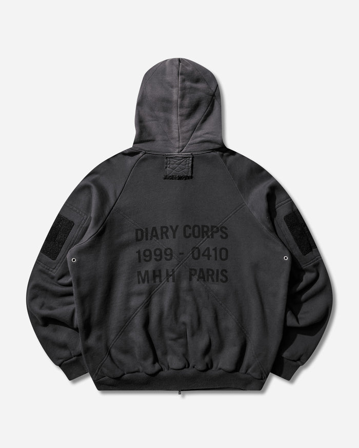 DIARY 1999 Waffle Lined Hoodie Black Sweatshirts Zip-Ups DIARYWAFFHDBLK BLK