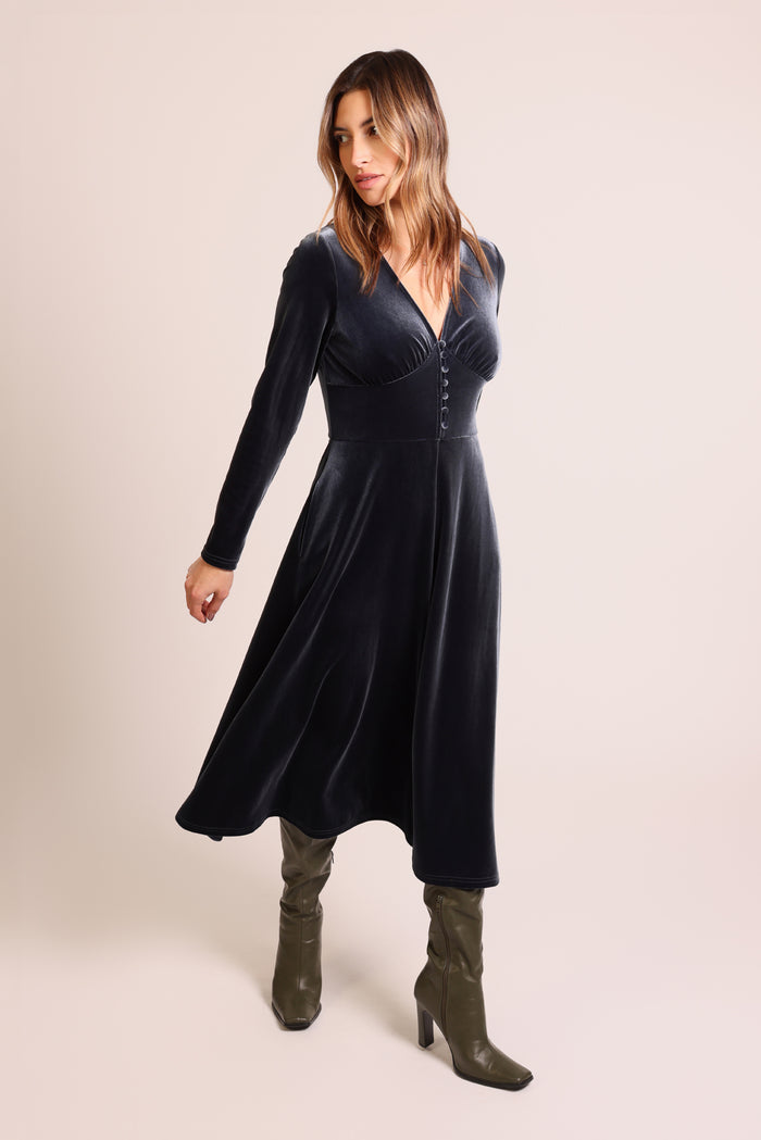 Mercy Knit Velvet Dress