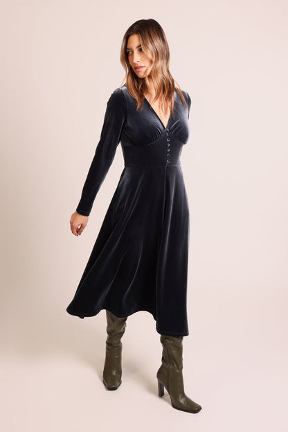 Mercy Knit Velvet Dress