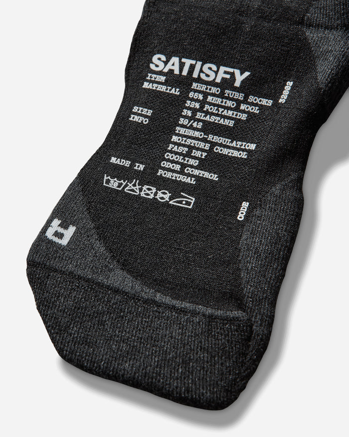 Satisfy Merino Nylon Tube Socks Black Underwear Socks 32002 00000