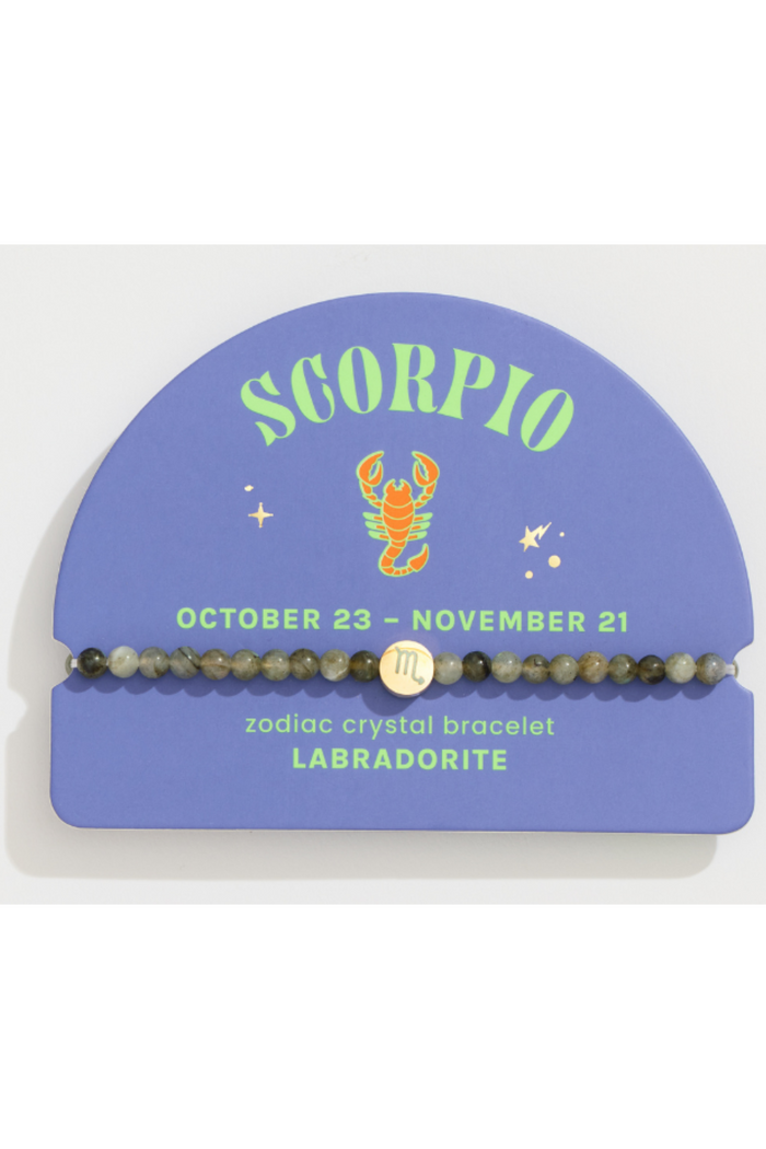 Mini Zodiac Crystal Bracelet: Scorpio