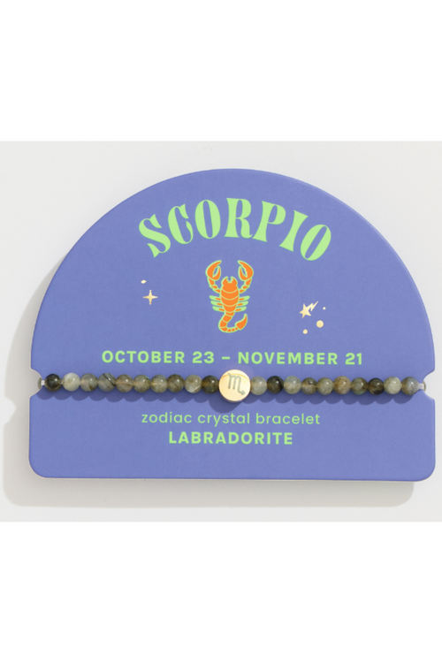 Mini Zodiac Crystal Bracelet: Scorpio