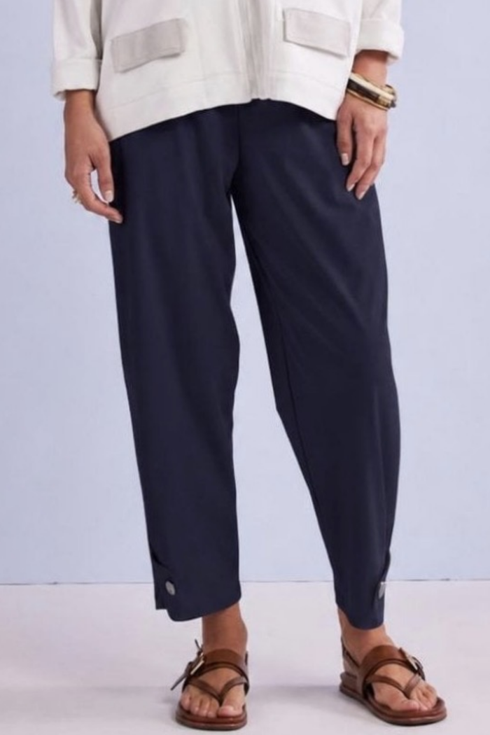 Naya NPA26179 Slim Leg Trouser With Tab At Hem French Blue by Naya Shop Naya at Dotique