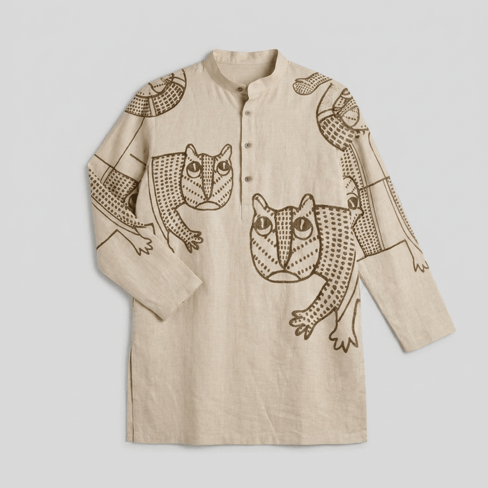 Gond Tiger Kurta Set Men - Naymish Designs