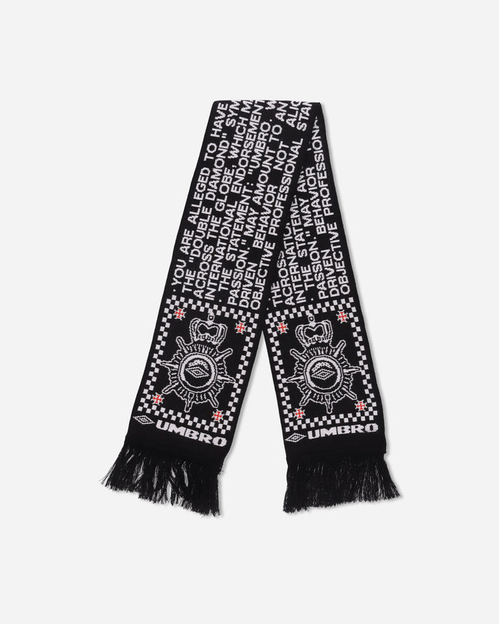 Umbro Notice Scarf Black White Gloves and Scarves Scarves and Warmneck UBMW271YA22 BLK0012