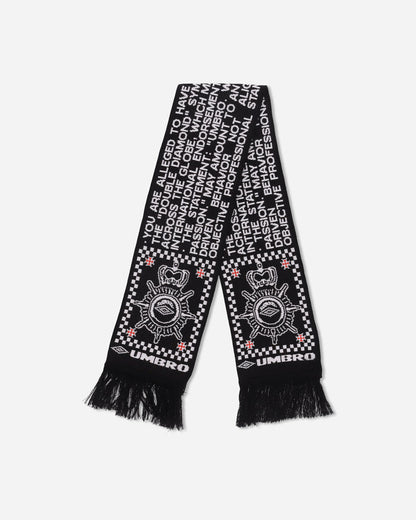 Umbro Notice Scarf Black White Gloves and Scarves Scarves and Warmneck UBMW271YA22 BLK0012
