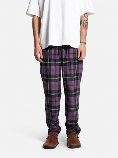 Pantalon Elepants Escoces 296 Viyela Violeta Negro