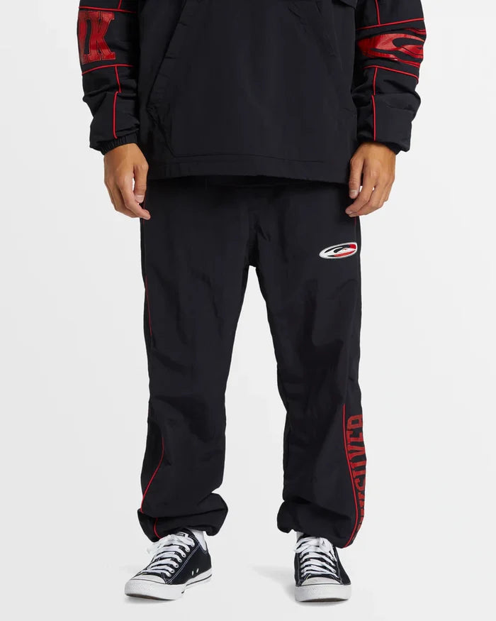 Pantalon Quiksilver Griff Track Crudo Negro Rojo